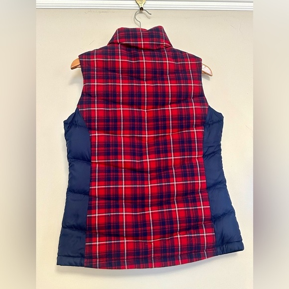 The North Face 700 Down Plaid Puffer Vest | Red & Navy Tartan | Women’s M - Picture 3 of 8